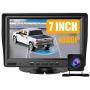 7 inch Vehicle Backup Camera and Monitor Kit,HD 1080P Rear View Camera Monitor,Back Up Camera for Car,Truck,Pickup Truck,SUV,Minivan and Sedans,IP 68 Waterproof and Nice Night Vision Reverse Camera