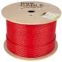 trueCABLE Cat6A Riser (CMR), 1000ft, Red, 23AWG 4 Pair Solid Bare Copper, 750MHz, ETL Listed, Unshielded Twisted Pair (UTP), Bulk Ethernet Cable