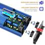 Pure Sine Wave 2000Watt Car Power Inverter Converter DC 12V to 120V AC with Remote Control and LCD Display 1 AC Terminal Block 2 AC Outlets 2x2.4A USB Ports for RV Truck Boat by VOLTWORKS (12VBlue)