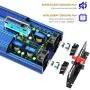 Pure Sine Wave 2000Watt Car Power Inverter Converter DC 12V to 120V AC with Remote Control and LCD Display 1 AC Terminal Block 2 AC Outlets 2x2.4A USB Ports for RV Truck Boat by VOLTWORKS (12VBlue)