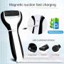 Electric Foot Scrubber Waterproof Pedicure Foot File Callus Remover Hard Skin Remover for Feet Heels and Dead Skin with 3 Roller Heads (Black)