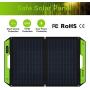 Upgrade Topsolar 60W Foldable Solar Panel Battery Charger Kit for Portable Generator Power Station Cell Phones Laptop 12V Car Boat RV Trailer Battery Charge (Dual 5V USB & 19V DC Output)