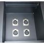 MCSPROAUDIO Recessed Floor Stage Box with 4 XLR Female to Male Passthrough Jacks