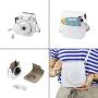 Fujifilm Instax Mini 11 Instant Camera - Ice White (16654798) + Fujifilm Instax Mini Twin Pack Instant Film (16437396) + Single Pack Rainbow Film + Case + Travel Stickers