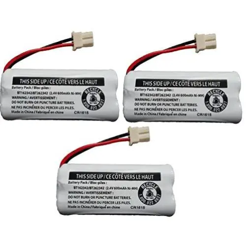 Replacement Battery BT162342 / BT262342 for Vtech AT&T Cordless Telephones CS6114 CS6419 CS6719 EL52300 CL80111 (3-Pack)