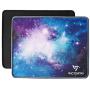 VicTsing Mouse Pads [2-Pack] with Stitched Edge, Premium-Textured Mouse Pad Mat, Non-Slip Rubber Base Mousepad for Laptop, Computer & PC, 10.2×8.3×0.08 inches, Black+Blue