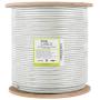trueCABLE Cat6 Direct Burial, Shielded FTP, 500ft, Waterproof, Outdoor Rated CMX, White, 23AWG Solid Bare Copper, 550MHz, ETL Listed, Bulk Ethernet Cable