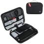 CATOREX Electronic Organizer Travel Universal Cable Accessories Case for Cable Organizer Electronics, Charger, Phone, USB, SD Card (Black)