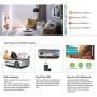 Mini Wifi Projector with Bluetooth 2800lumen LCD LED Android Projectors Portable HDMI USB VGA Audio for Home Theater Cinema Outdoor Movie Game Console,Airplay Miracast Wireless Cast iPad iPhone Tablet