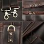 TIDING Leather Briefcase for Men 17'' Computer Bag Business Travel Messenger Bag