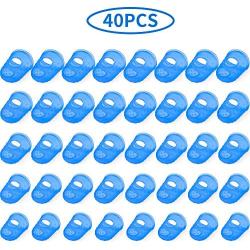 Anti-slip Silicone Fingertip Protectors Guitar Finger Guards 5 Sizes Finger Protection Covers Caps for Stringed Instruments Guitar Mandolin Bass Counting Sewing, 5 Sizes (Ultramarine)
