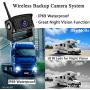 Wireless Backup Camera, DOUXURY IP69 Waterproof 170° Wide View Angle HD 1080P Backup Camera + HD LCD 7'' Monitor, Digital Wireless Backup Camera System for Truck Pickup Trailer Camper Bus RV 5th Wheel