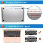 Applefuns Hard Shell Case Compatible with 2020 2019 2018 MacBook Air 13 inch M1 A2337 A2179 A1932 with Retina Display Touch ID + Keyboard Skin Cover + Screen Protector,Black