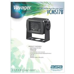 Voyager VCMS17B Super CMOS Color Rear Mount Observation Camera with LED Low-Light Assist, Built-In Microphone, Black