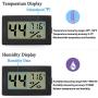 Mini Hygrometer Thermometer Portable Digital Electronic Temperature Humidity Gauge 4 Pack Indoor Outdoor Thermometer Wireless LCD Display for Greenhouse, Garden, Guitar Box, Kitchen, Closet