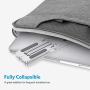 Portable Laptop Stand for Desk - OMOTON LA02 Adjustable Foldable Aluminum Laptop Holder Riser, Compatible with MacBook Air, MacBook Pro, HP, Dell, Lenovo and More (Up to 15.6), Silver