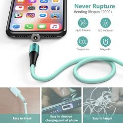 Melonboy Magnetic Charging Cable(5 Pack, 3.3ft/3.3ft/6.6ft/6.6ft/6.6ft), Soft & Tangle-Free Liquid Silicone Cable, 3 in 1 Magnetic Phone Charger Cable Compatible with Type C, Micro USB and iProduct