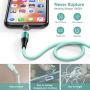 Melonboy Magnetic Charging Cable(5 Pack, 3.3ft/3.3ft/6.6ft/6.6ft/6.6ft), Soft & Tangle-Free Liquid Silicone Cable, 3 in 1 Magnetic Phone Charger Cable Compatible with Type C, Micro USB and iProduct