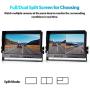 Fookoo Ⅱ HD 1080P Wired Backup Camera System Kit,10 inch HD Dual Split Screen Monitor with Recording IP69 Waterproof Rear View Camera Parking Lines CCD Chip for Truck/Semi-Trailer/Box Truck/RV(DY101)