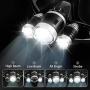 Headlamp, 16000 High Lumens Brightest Head Lamp, 18650 USB Rechargeable LED Work Headlight Flashlight Waterproof Flashlights 4 Modes Best Headlamps for Adults Running Camping Fishing Hiking Biking