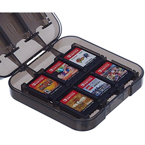 Amazon Basics Game Storage Case for 24 Nintendo Switch Games - 3.4 x 3.4 x 1 Inches, Black