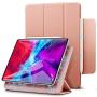 ESR Rebound Magnetic Smart Case for iPad Pro 12.9'' 2020/2018, Convenient Magnetic Attachment [Supports Pencil Pairing & Charging] Smart Case Cover, Auto Sleep/Wake Trifold Stand Case - Rose Gold