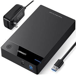 UGREEN External Hard Drive Enclosure for 3.5 2.5 Inch SATA SSD HDD USB 3.0 to SATA III Hard Drive Case with UASP 12V Power Adapter Compatible with WD Seagate Toshiba Samsung Hitachi PS4 Xbox