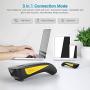 NETUM QR Code Scanner, Mini Barcode Scanner Bluetooth Compatible, Small Portable USB 1D 2D Bar Code Scanner for Inventory, 2.4G Cordless Image Reader for Tablet iPhone iPad Android iOS PC POS