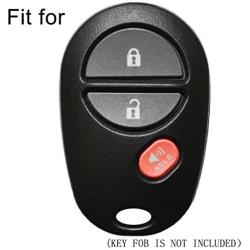 2Pcs Coolbestda Silicone 3buttons Smart Key Fob Remote Skin Cover Protector Keyless Entry Case for Toyota Tacoma Sienna Sequoia Highlander Tundra Black GQ43VT20T
