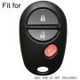2Pcs Coolbestda Silicone 3buttons Smart Key Fob Remote Skin Cover Protector Keyless Entry Case for Toyota Tacoma Sienna Sequoia Highlander Tundra Black GQ43VT20T