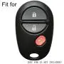 2Pcs Coolbestda Silicone 3buttons Smart Key Fob Remote Skin Cover Protector Keyless Entry Case for Toyota Tacoma Sienna Sequoia Highlander Tundra Black GQ43VT20T
