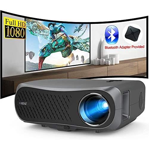 Full HD Movie Projector 1920x1080,Video LCD 7200 Lumen LED Gaming Projector with 40% Zoom HDMI USB AV Audio for Indoor Outdoor Theater Cinema Android Smart Phone PS5 Blu-ray DVD Player Wii Laptop