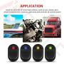 APIELE Rocker Toggle Switch Boat Waterproof DC 12V 30A ON-Off with Dot Light SPST 3 Pins 2 Position 4Pcs ASW-20D (Red)