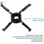 QualGear QG-PRO-PM-50-B Pro-AV Mount for 1.5'' Npt Threaded Pipe Accessory, BLACK