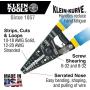 Klein Tools - 11055KLE 11055 Wire Cutter and Wire Stripper, Stranded Wire Cutter, Solid Wire Cutter, Cuts Copper Wire Blue/Yellow