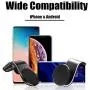 Car Phone Magnetic Clip-on Stand, MamaWin Aluminum Alloy Portable Car Cell Phone Non Adhesive Holder Mount, Metal Mobile Phone Holder for iPhone, Android Phone, 1 Pack, Black
