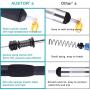 AUSTOR Desoldering Sucker and 6 Pcs Solder Braid Wick (2.0mm/2.5mm/3.0mm Width, 1.5m Length) with Flux - Desoldering Vacuum Pump Solder Removal Tool