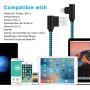 iPhone Charger 10FT Right Angle Long Lightning Cable 90 Degree iPhone Charging Cable for iPhone 12 11 Pro XS Max XR X / 8/7 / 6s Plus/ 5s / 5c / 5se / iPad (Blue 10FT)