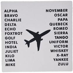 3dRose LLC 8 x 8 x 0.25 Inches Mouse Pad, Image of Aviation Phonetic Code Correct - (mp_171727_1)