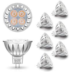 ALIDE MR16 Led Bulbs 5W Replace 20W 35W Halogen Equivalent,2700K Soft Warm White,12V Low Voltage MR16 GU5.3 Bulb Spotlights for Outdoor Landscape Flood Track Lighting,Not Dimmable,450lm,38 Deg,6 Pack