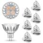 ALIDE MR16 Led Bulbs 5W Replace 20W 35W Halogen Equivalent,2700K Soft Warm White,12V Low Voltage MR16 GU5.3 Bulb Spotlights for Outdoor Landscape Flood Track Lighting,Not Dimmable,450lm,38 Deg,6 Pack