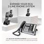 RCA 25255RE2 2-Line Phone System with Digital Answering System - Corded Speakerphone and DECT 6.0 Cordless Handset Bundle with Blucoil 6 AAA Batteries