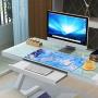 Large Extended Gaming Mouse pad with Stitched Edges,Large Mouse mat,Non-Slip Rubber Base,Waterproof Keyboard Pad,Desk Pad for Premium-Textured,3mm Thick Home Office Gamer Desk mat,800x400,Blue Marble