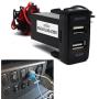 USB Socket Port with Audio Socket for Toyota Vigo Series - MOTONG Car USB Adapter for Phone 12/11/8/7/6/5, Tablets Samsung,LG,Huawei and More (USB Port+Audio)