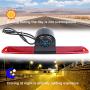 Top Mount Rear View Backup Camera for Mercedes Benz Sprinter VW Crafter, Third Brake Light Rear Park Assist Reversing Camera, 3rd Brake Light Wide Angle Night Vision Waterproof Top Roof Mount Camera