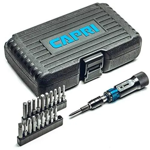 Capri Tools Ultra Precision Certified Torque Limiting Screwdriver Set, 1.5 to 6 in. lbs. in 0.05 in. ib. Increments