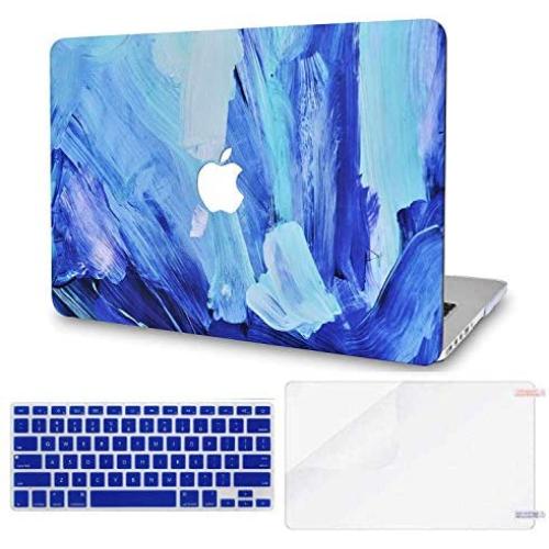 LuvCase 3 in 1 Laptop Case Compatible with Old MacBook Pro 13'' Retina Display (2015/2014/2013/2012) A1502/A1425 Hard Shell Cover, Keyboard Cover & Screen Protector (Oil Paint 5)