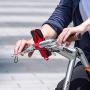 Bone Bike Tie 4 Bike Phone Mount for Handlebar, Bicycle / Motorcycle Universal Cell Phone Holder for 4.7'' - 7.2'' , Face ID Compatible, Ultra Light Silicone Bike Accessories -Red