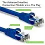GearIT 10 Pack, Cat 6 Ethernet Cable Cat6 Snagless Patch 0.5 Feet - Computer LAN Network Cord, Blue - Compatible with 10 Port Switch POE 10port Gigabit