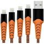 iPhone Charger, Haribol iPhone Lightning Cable Apple MFi Certified 4Pack[ 3.3FT 6.6FT 10FT] Nylon Braided Charging Cable for iPhone Xs/Max/XR/X/8/8Plus/7/7Plus/6S/6S Plus/SE/iPad/Nan More(Orange)